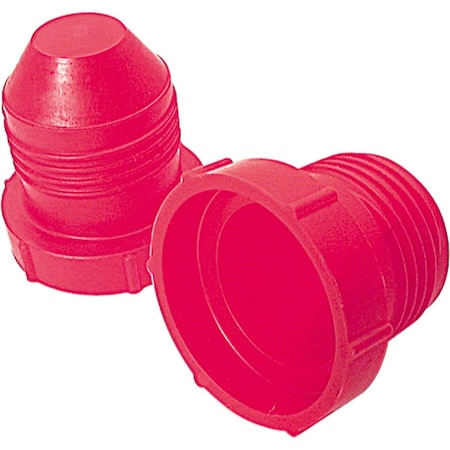 Allstar Performance Plastic -4 AN Plugs; Red -0, 20PK ALL50812